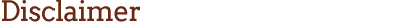 Disclaimer
